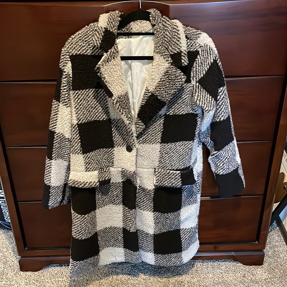 Oversized checkered coats- NWOT
